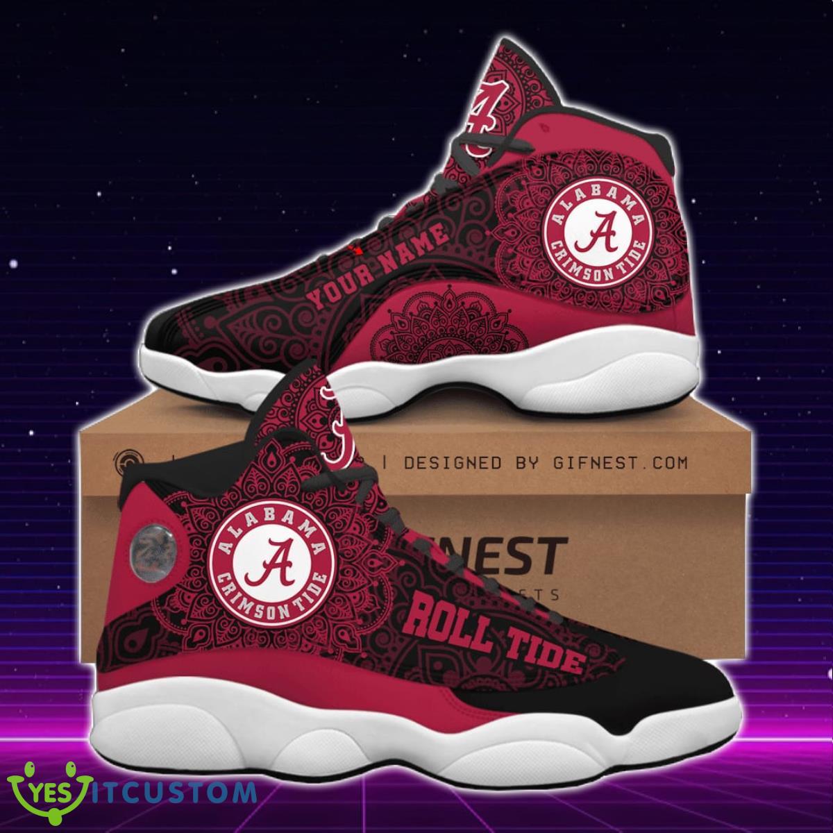 alabama crimson tide air jordan 13 sneakers custom name style gift for men and women