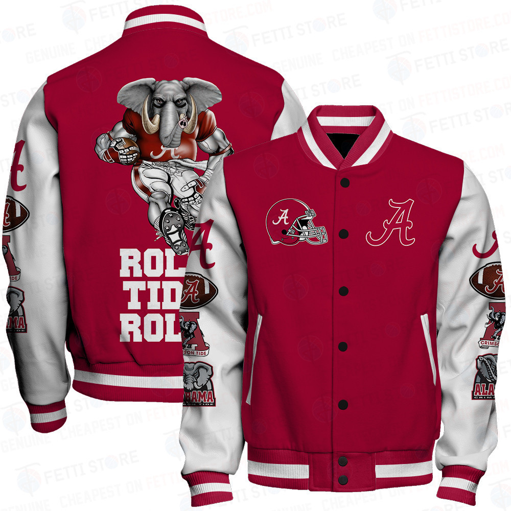 alabama crimson tide ncaa football baseball varsity jacket baseball jacket all over print stm mslnf