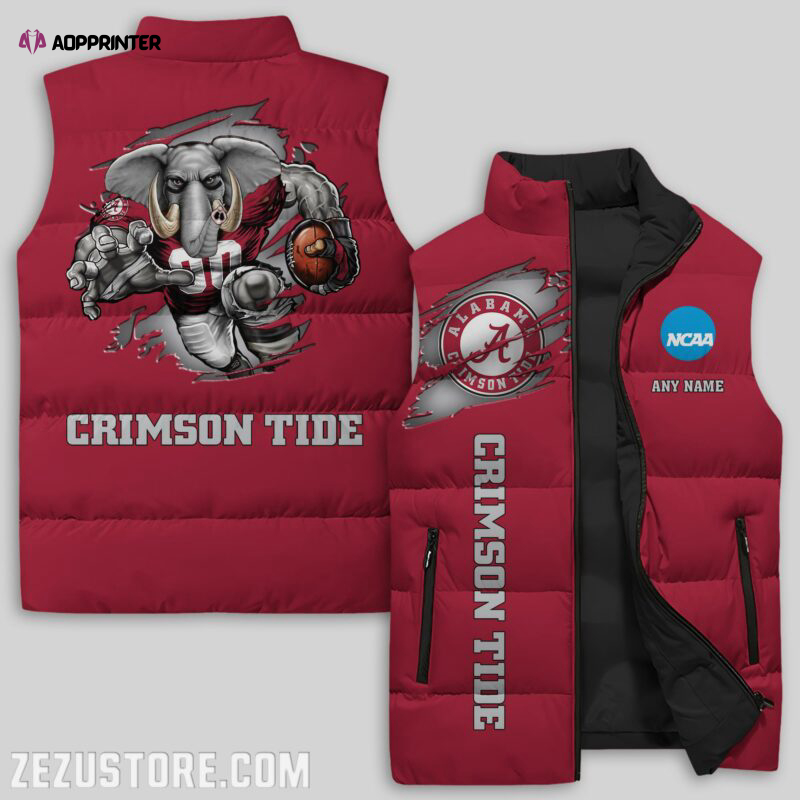 alabama crimson tide sleeveless puffer jacket custom for fans spj1879