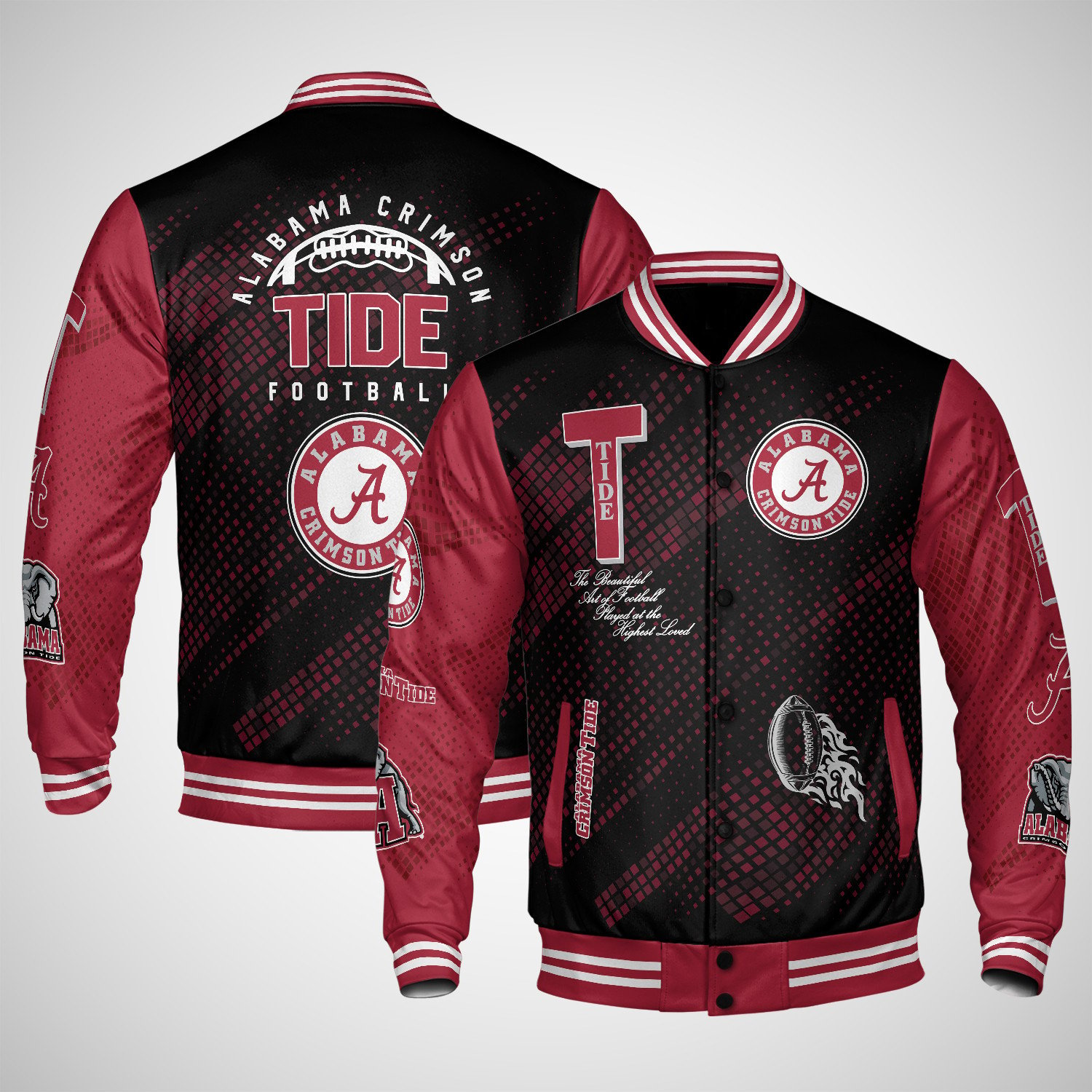 alabama crimson tide varsity jacket baseball jacket all over print wf sdsls