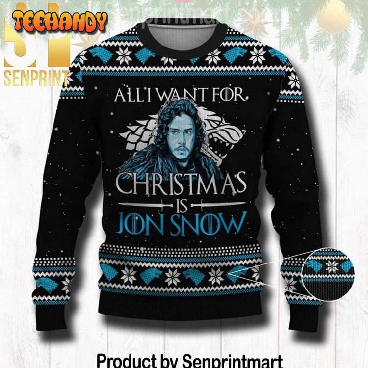 all i want for this christmas is jon snow xmas wool knitted sweater ivift