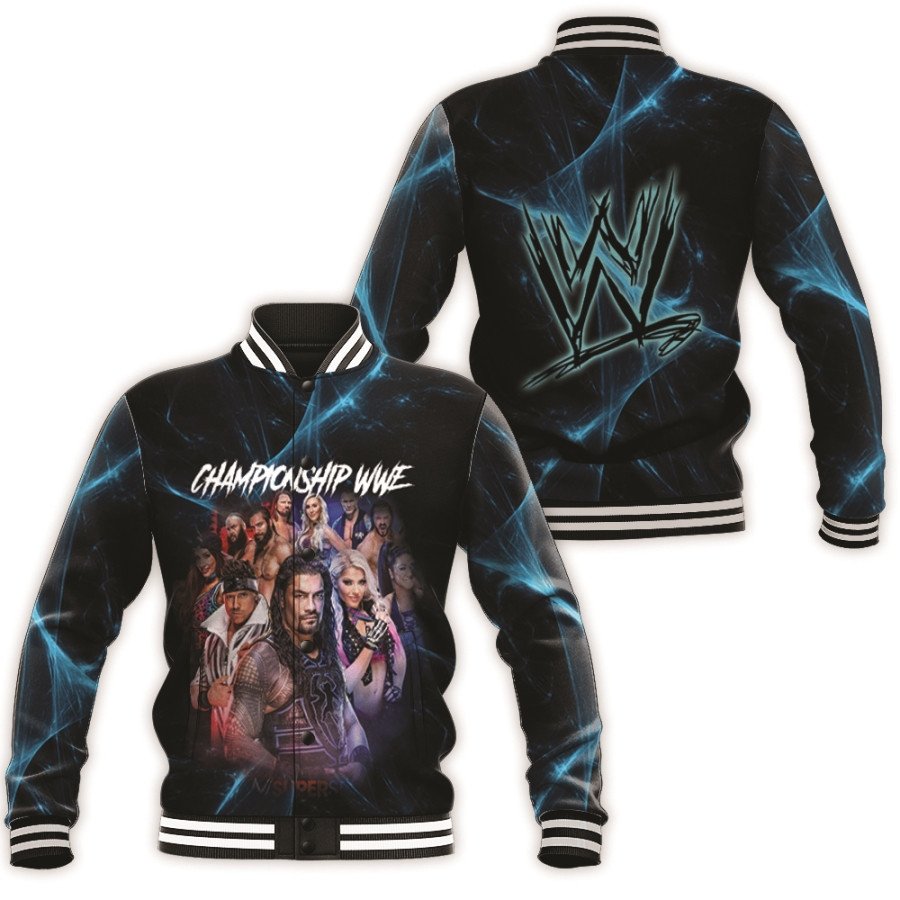 all stars championship wwe legends men and women professional wrestle black 3d designed allover gift for wwe fans baseball jacket button up zipper hooded all over print j5kku