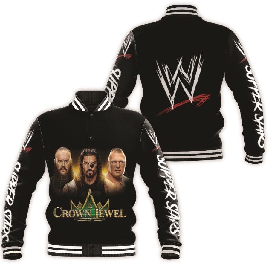 all stars crown jewel championship wwe legends professional wrestle black 3d designed allover gift for wwe fans baseball jacket button up zipper hooded all over print 0kbis