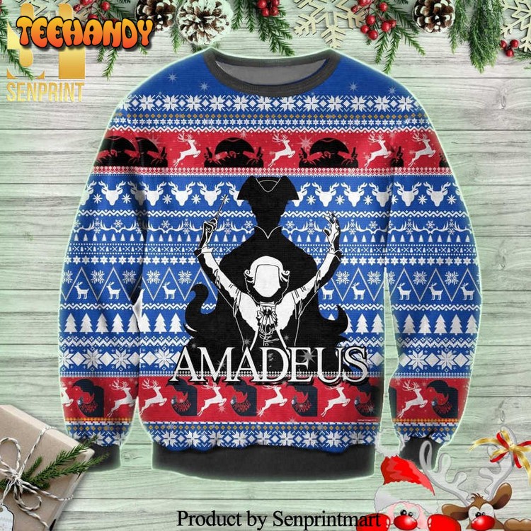 amadeus movie knitted ugly christmas sweater qbwit