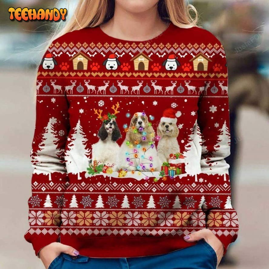 american cocker spaniel ugly sweater ugly sweater christmas sweaters scpzi