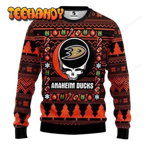 anaheim ducks ugly christmas sweater all over print sweatshirt i0h9i