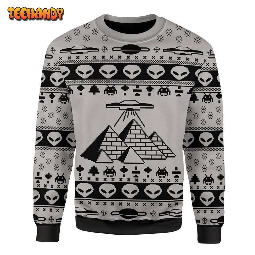 ancient alien pyramid ugly sweater ugly sweater christmas sweaters qx1i7