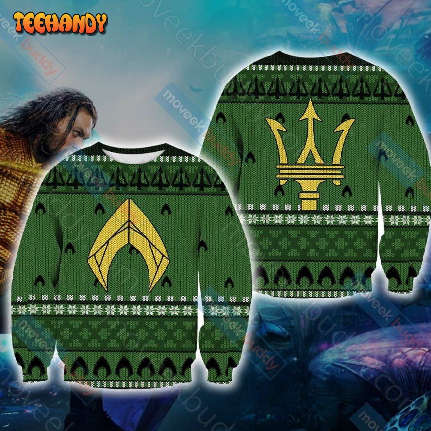 aquaman knitting ugly christmas sweater all over print sweatshirt 5unag