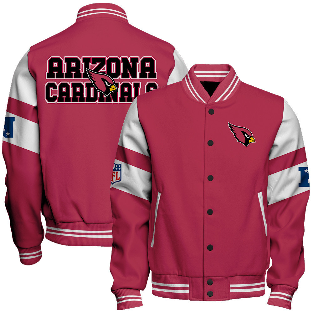 arizona cardinals nfl 2024 national football conference unisex baseball varsity jacket baseball jacket all over print v11 1ooym