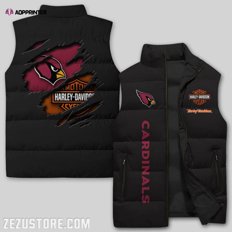 arizona cardinals nfl sleeveless puffer jacket custom for fans spj1245