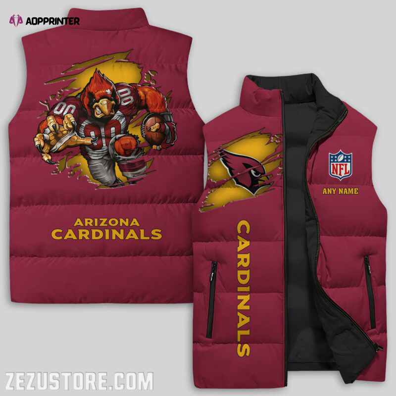 arizona cardinals nfl sleeveless puffer jacket custom for fans spj1705