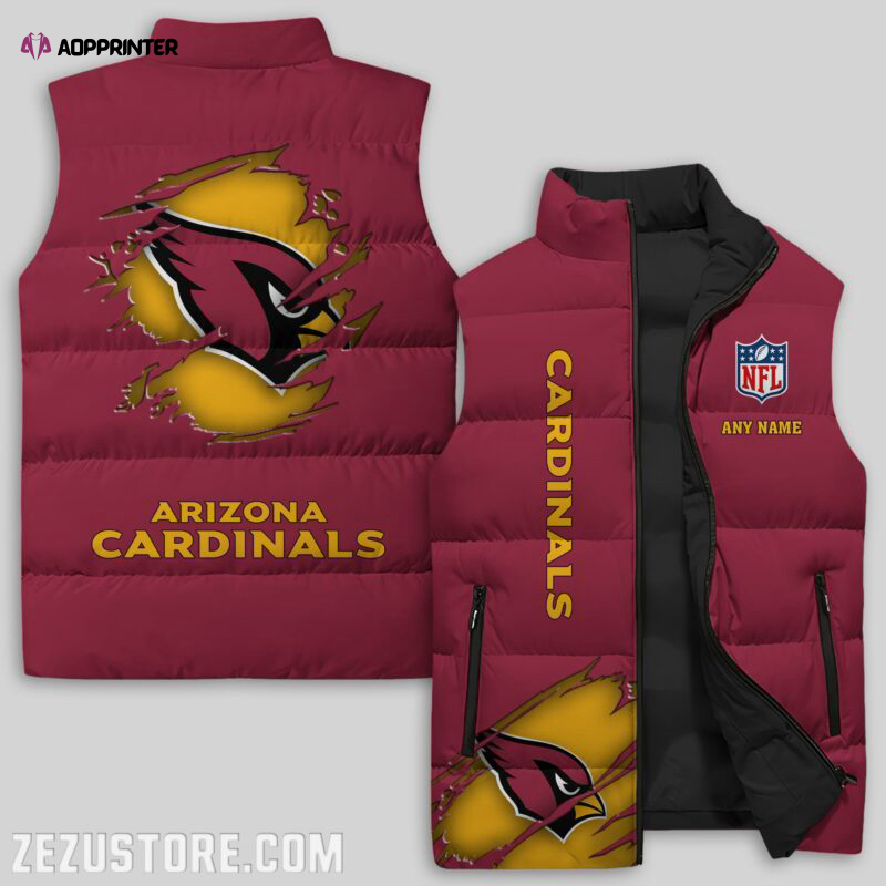 arizona cardinals nfl sleeveless puffer jacket custom for fans spj2376