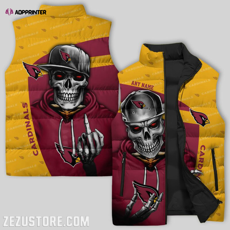 arizona cardinals sleeveless puffer jacket custom for fans spj1582