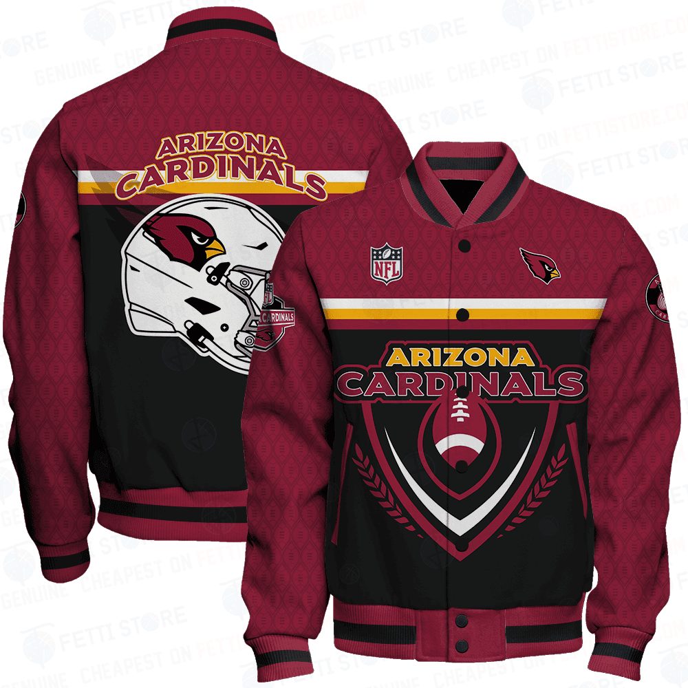 arizona cardinals traditional football pattern baseball varsity jacket baseball jacket all over print 3mpjp