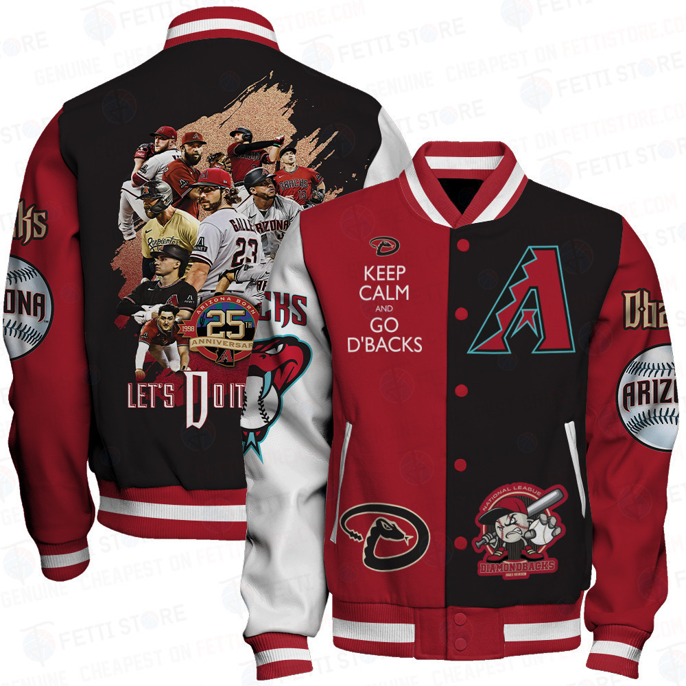 arizona diamondbacks 25th anniversary post season baseball varsity jacket baseball jacket all over print vrkuk