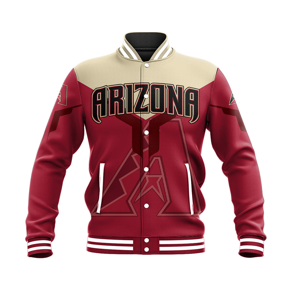 arizona diamondbacks baseball jacket button up zipper hooded all over print drinking style mlb iu7fr