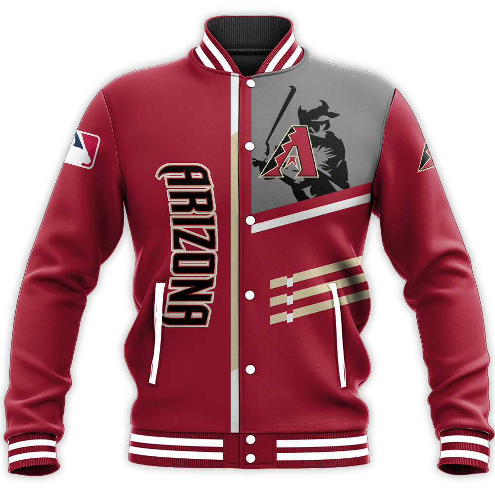 arizona diamondbacks baseball jacket button up zipper hooded all over print personalized baseball for fan mlb mbwkf