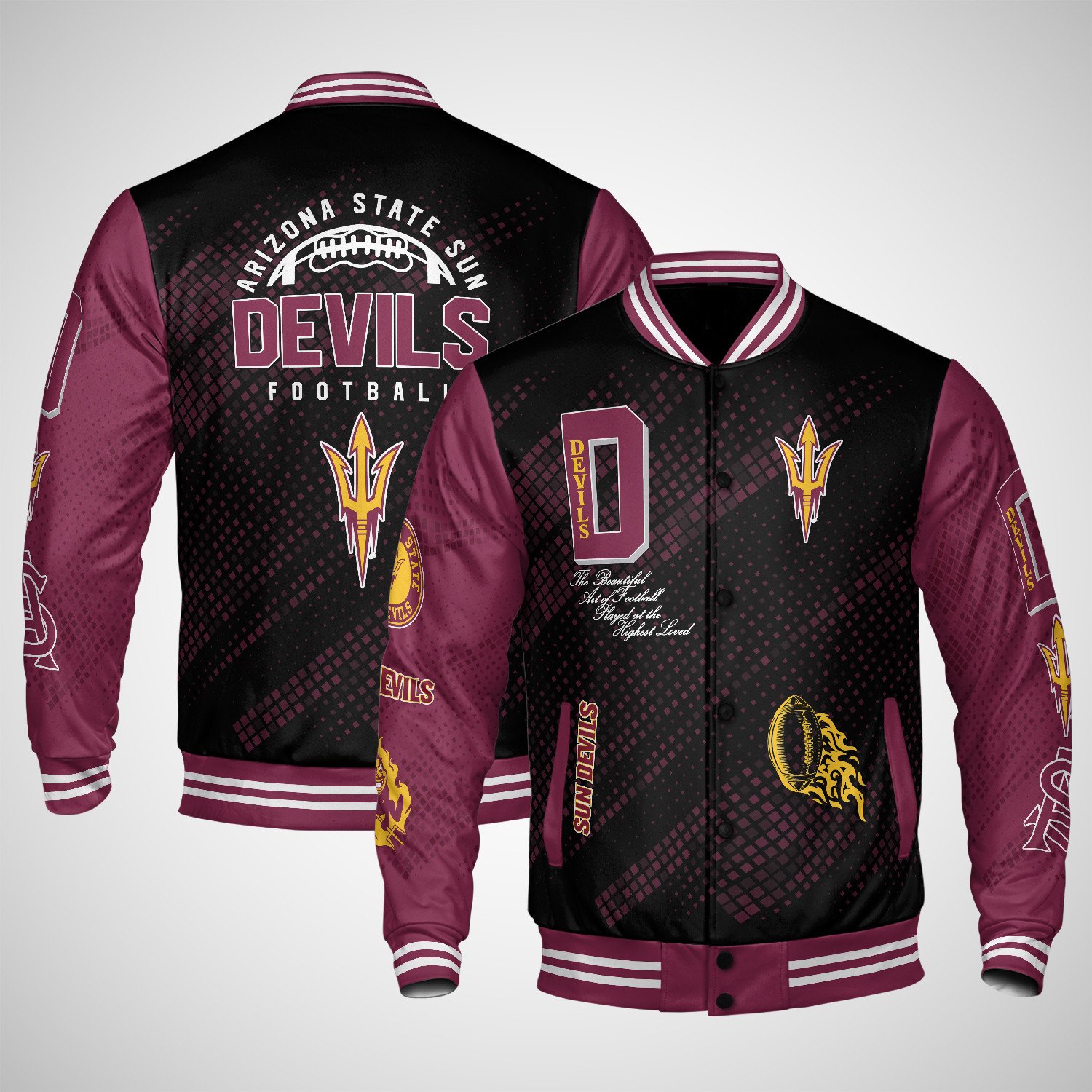 arizona state sun devils varsity jacket baseball jacket all over print wf 4seo6