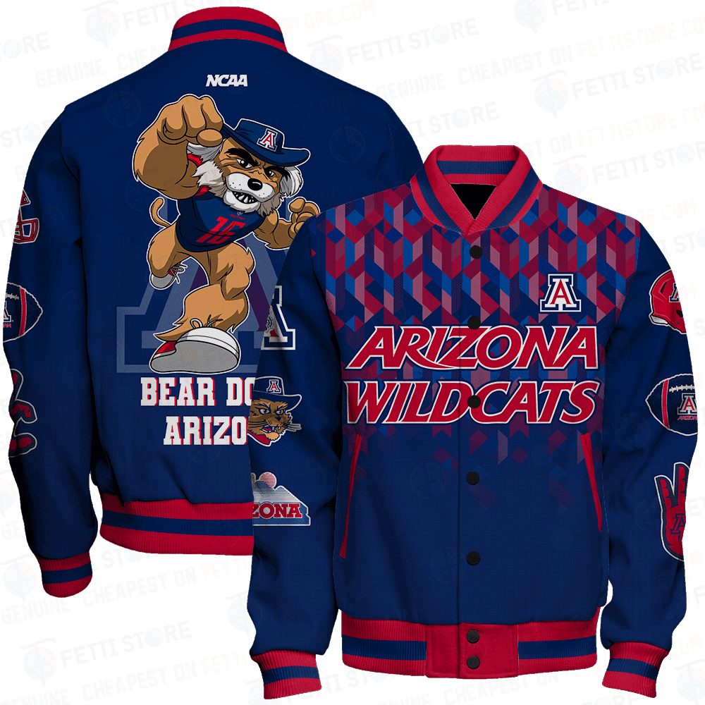 arizona wildcats ncaa division football baseball varsity jacket baseball jacket all over print stm v2 qupgk