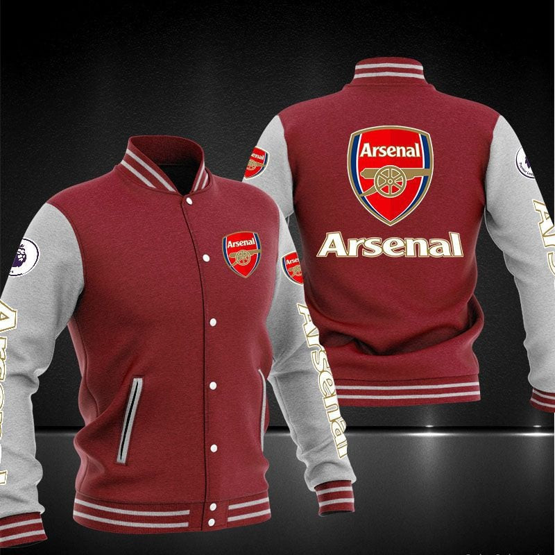 arsenal fc baseball varsity jacket baseball jacket all over print hrxsd