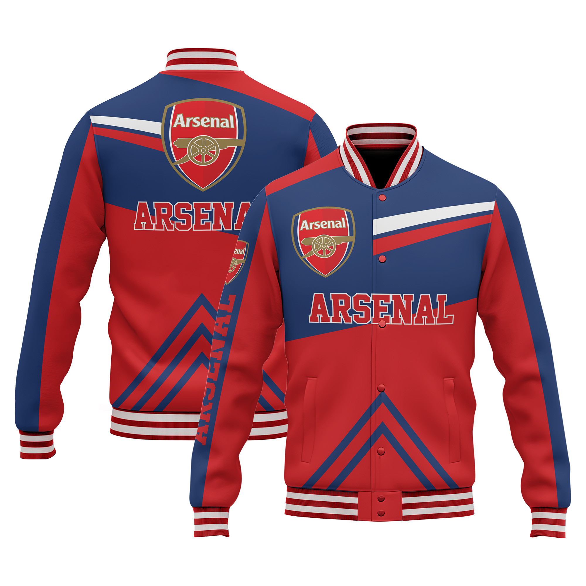 arsenal special design 3d unisex baseball varsity jacket baseball jacket all over print bwoqq