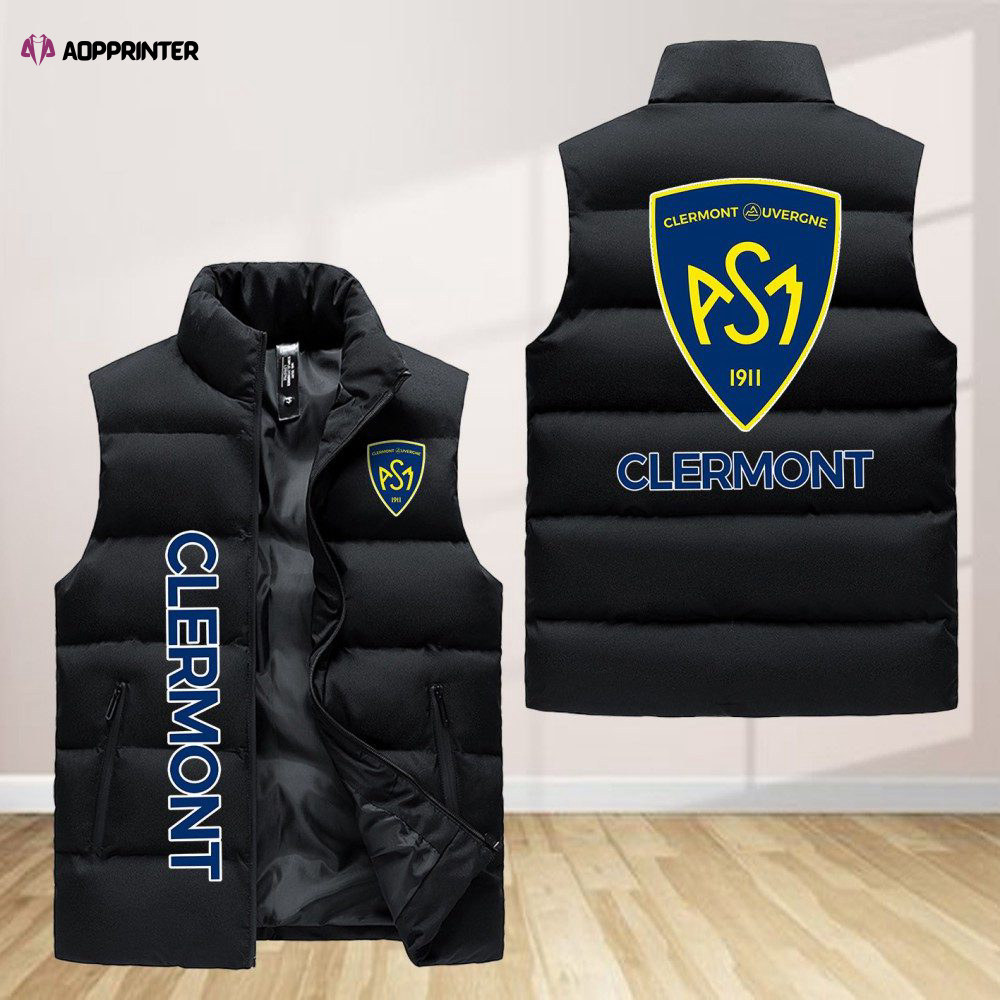 asm clermont auvergne sleeveless puffer jacket custom for fans gifts