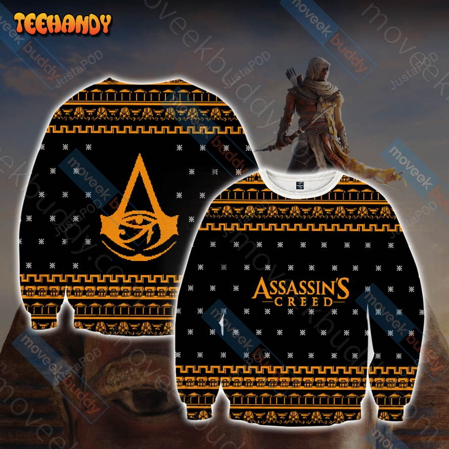 assassins creed ugly christmas sweater all over print sweatshirt ugly sweater 8plyh