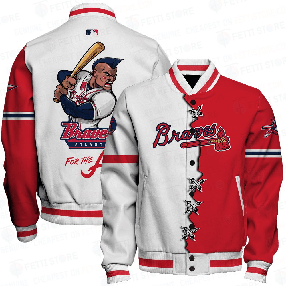 atlanta braves mlb baseball varsity jacket baseball jacket all over print stm playoff 07lpx