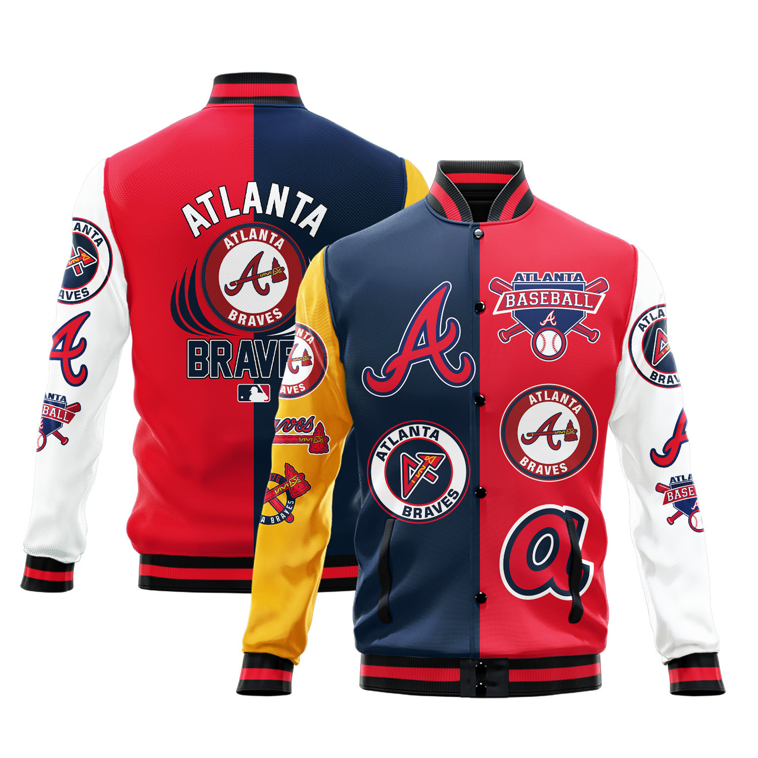 atlanta braves mlb baseball varsity jacket baseball jacket all over print stm v3 jnzus