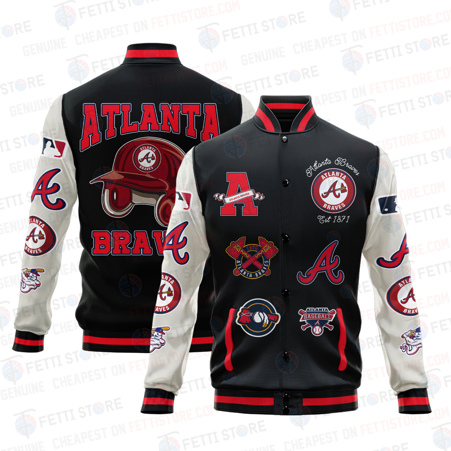 atlanta braves mlb baseball varsity jacket baseball jacket all over print v2 vn2mg