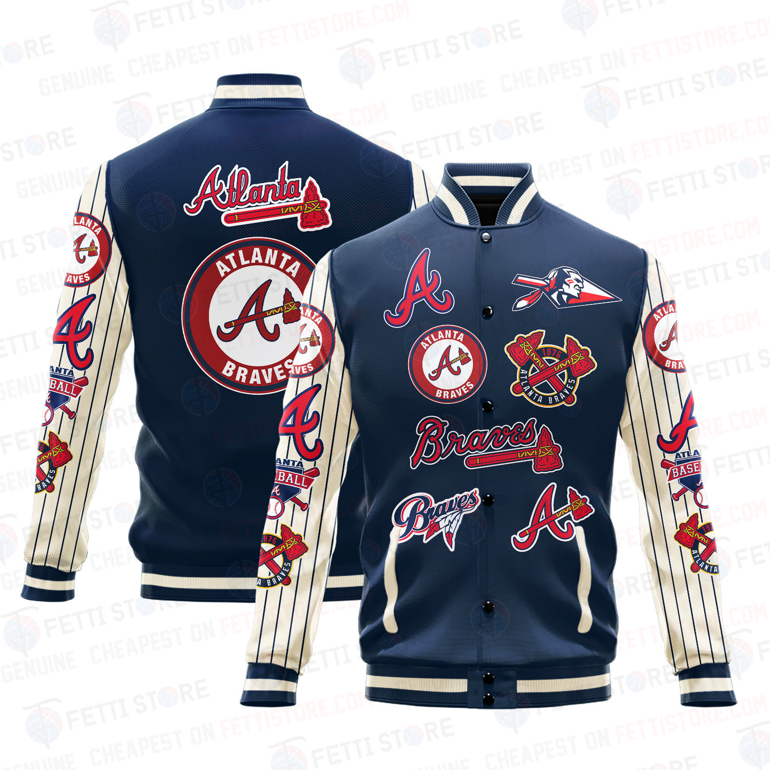 atlanta braves mlb baseball varsity jacket baseball jacket all over print v6 iuthh