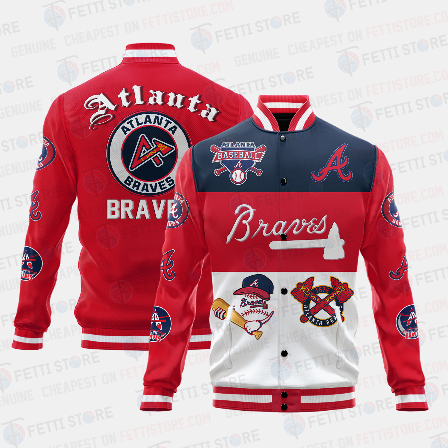 atlanta braves symbol vintage design baseball varsity jacket baseball jacket all over print mcl4d