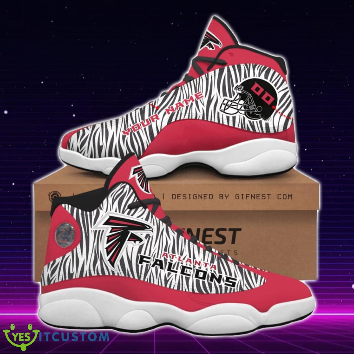 atlanta falcons air jordan 13 sneakers custom name special gift for men and women