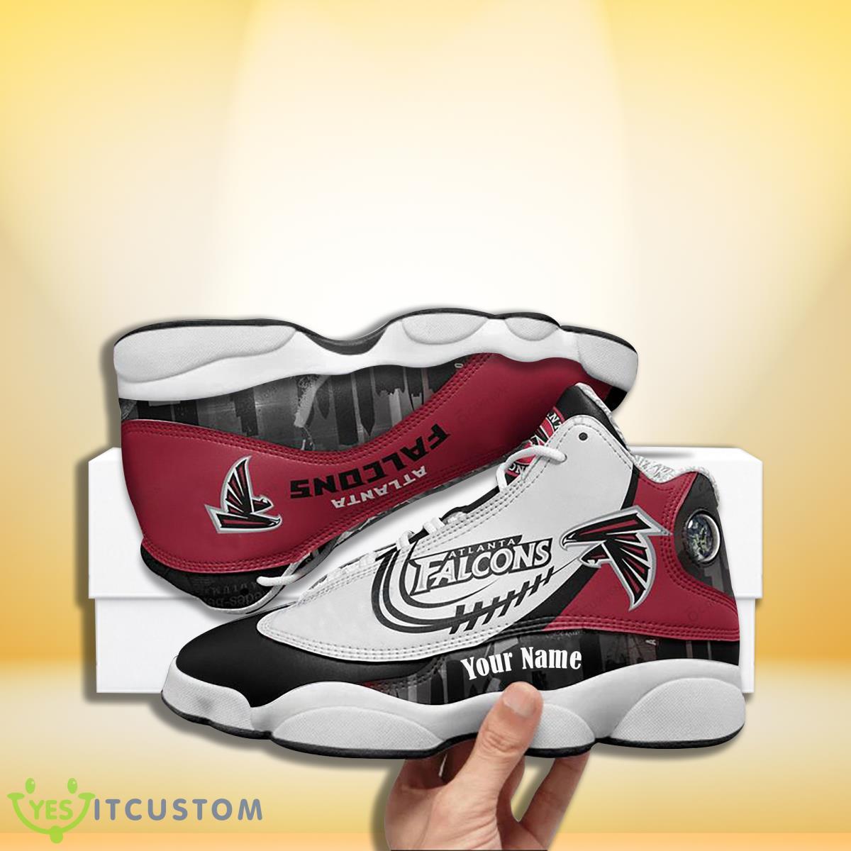 atlanta falcons football team custom name air jordan 13 sneakers for fans