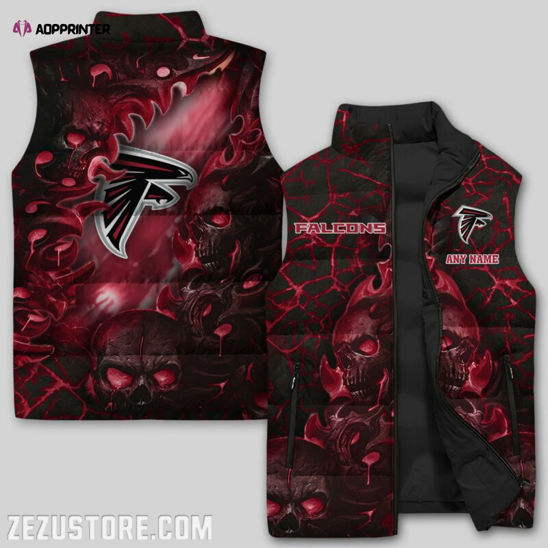 atlanta falcons nfl sleeveless puffer jacket custom for fans gifts 8