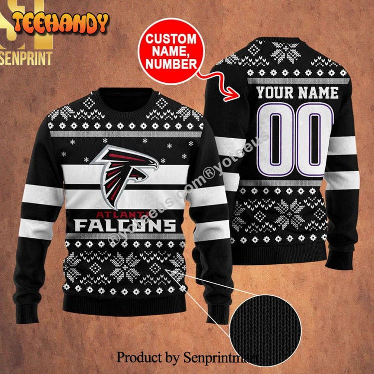 atlanta falcons ugly xmas wool knitted sweater pgfol