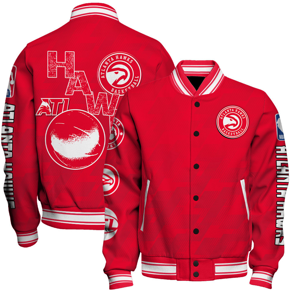 atlanta hawks new design team color baseball varsity jacket baseball jacket all over print sfat v16 gd8s9