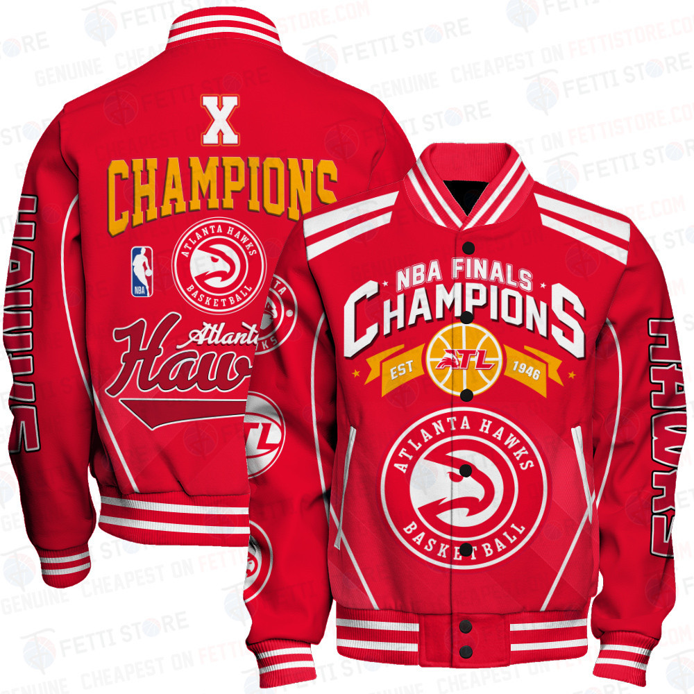 atlanta hawks x champions basketball team print baseball varsity jacket baseball jacket all over print sfat v24 ghrgt