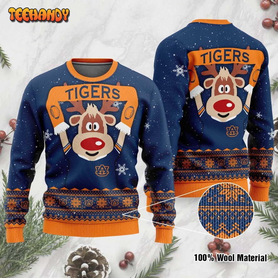 auburn tigers 2 funny ugly christmas sweater ugly sweater christmas sweaters pk7qu