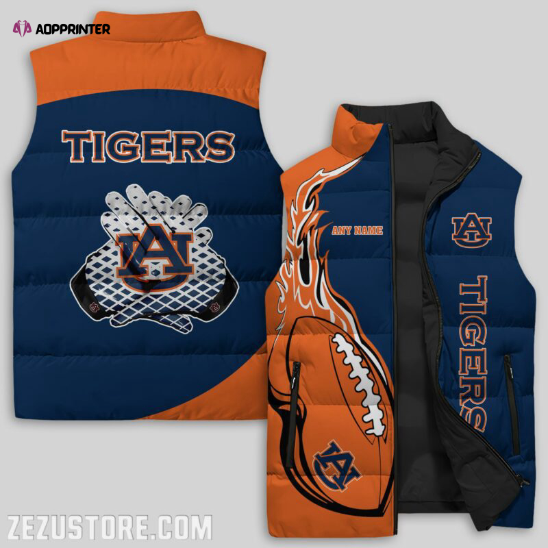 auburn tigers ncaa sleeveless puffer jacket custom for fans gifts