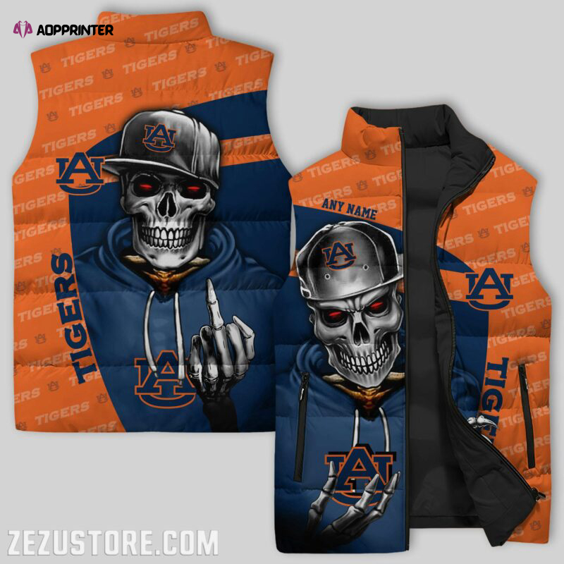 auburn tigers ncaa sleeveless puffer jacket custom for fans spj2066