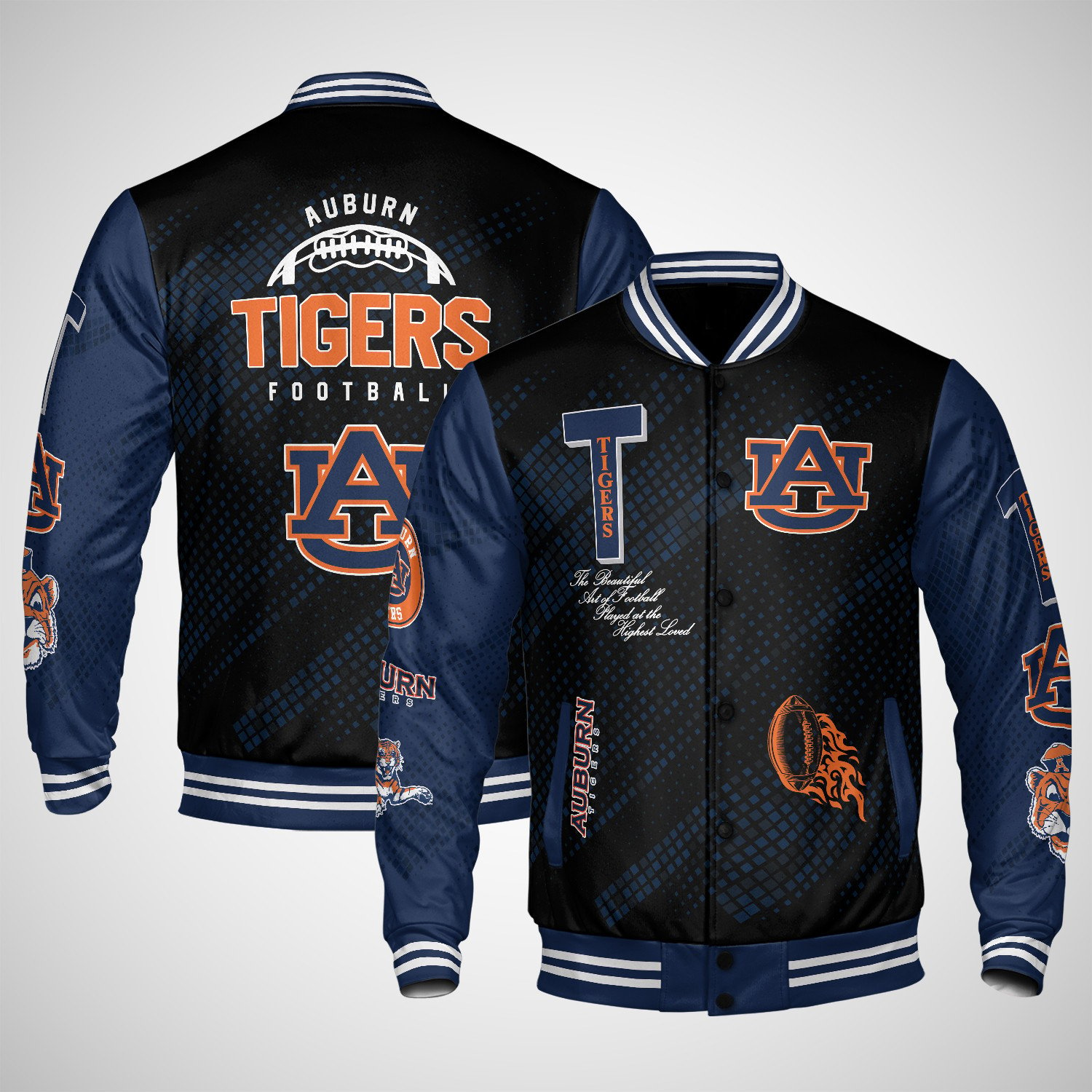 auburn tigers varsity jacket baseball jacket all over print wf pfl8x