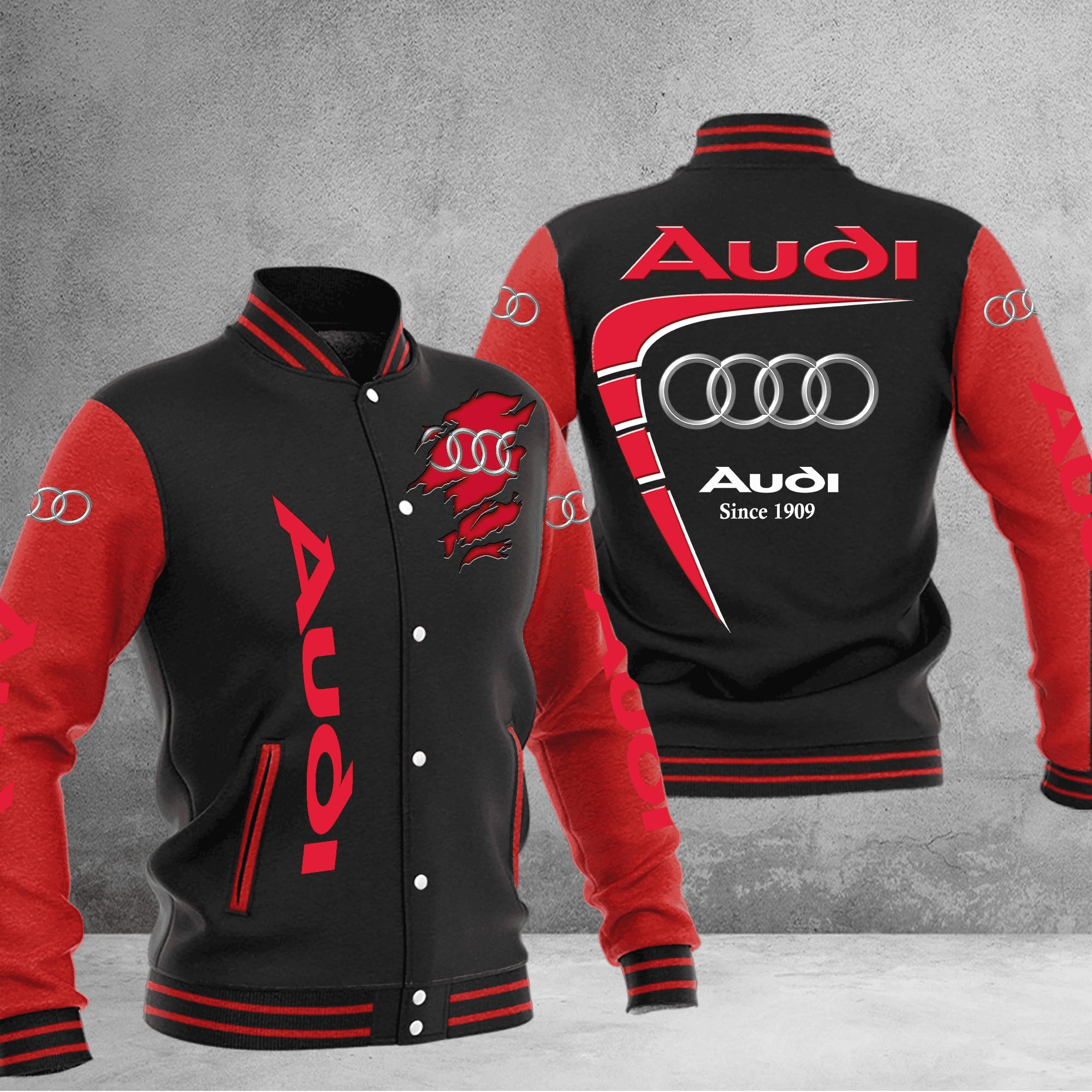 audi baseball varsity jacket baseball jacket all over print 1mgog