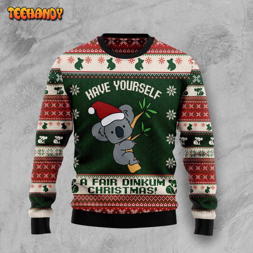 australian fair dinkum christmas ht100123 ugly christmas sweater unisex xunsq