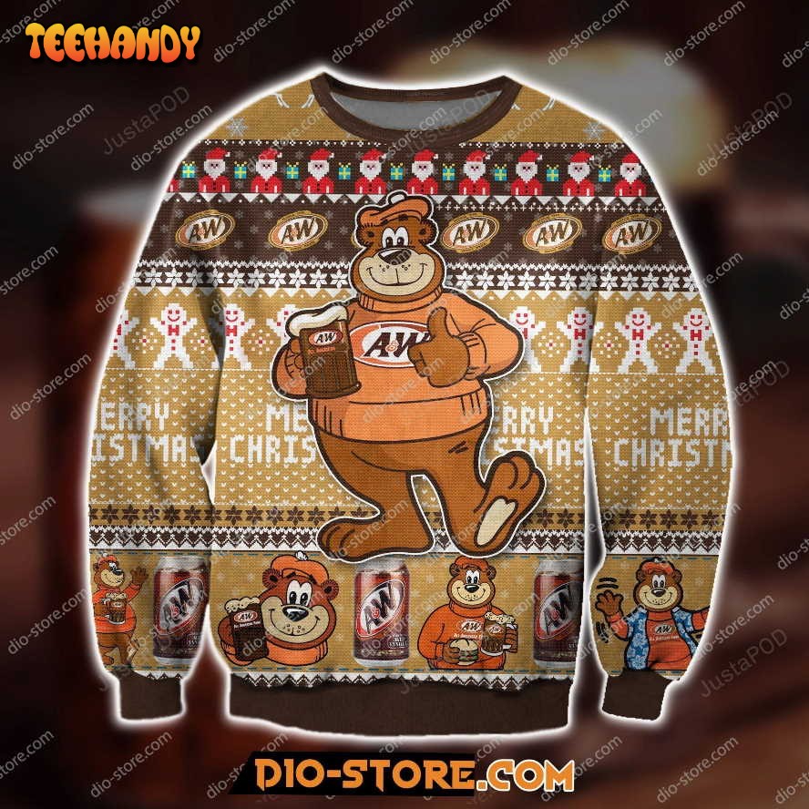 aw root beer ugly christmas sweater all over print sweatshirt flcln