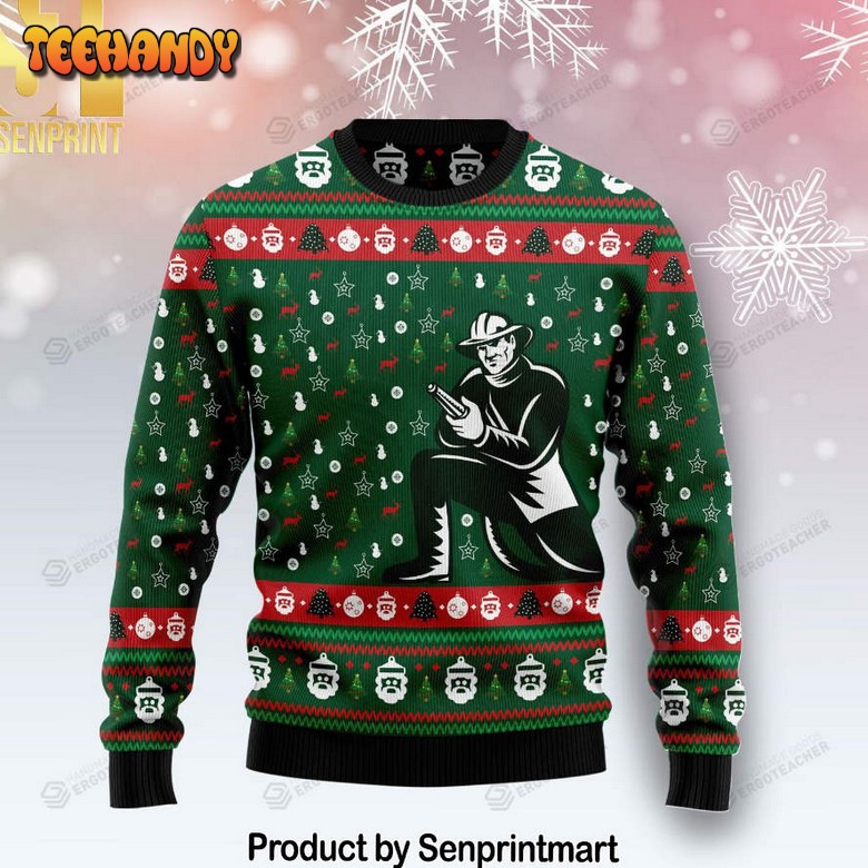 awesome firefighter for christmas gifts ugly christmas sweater pdulj