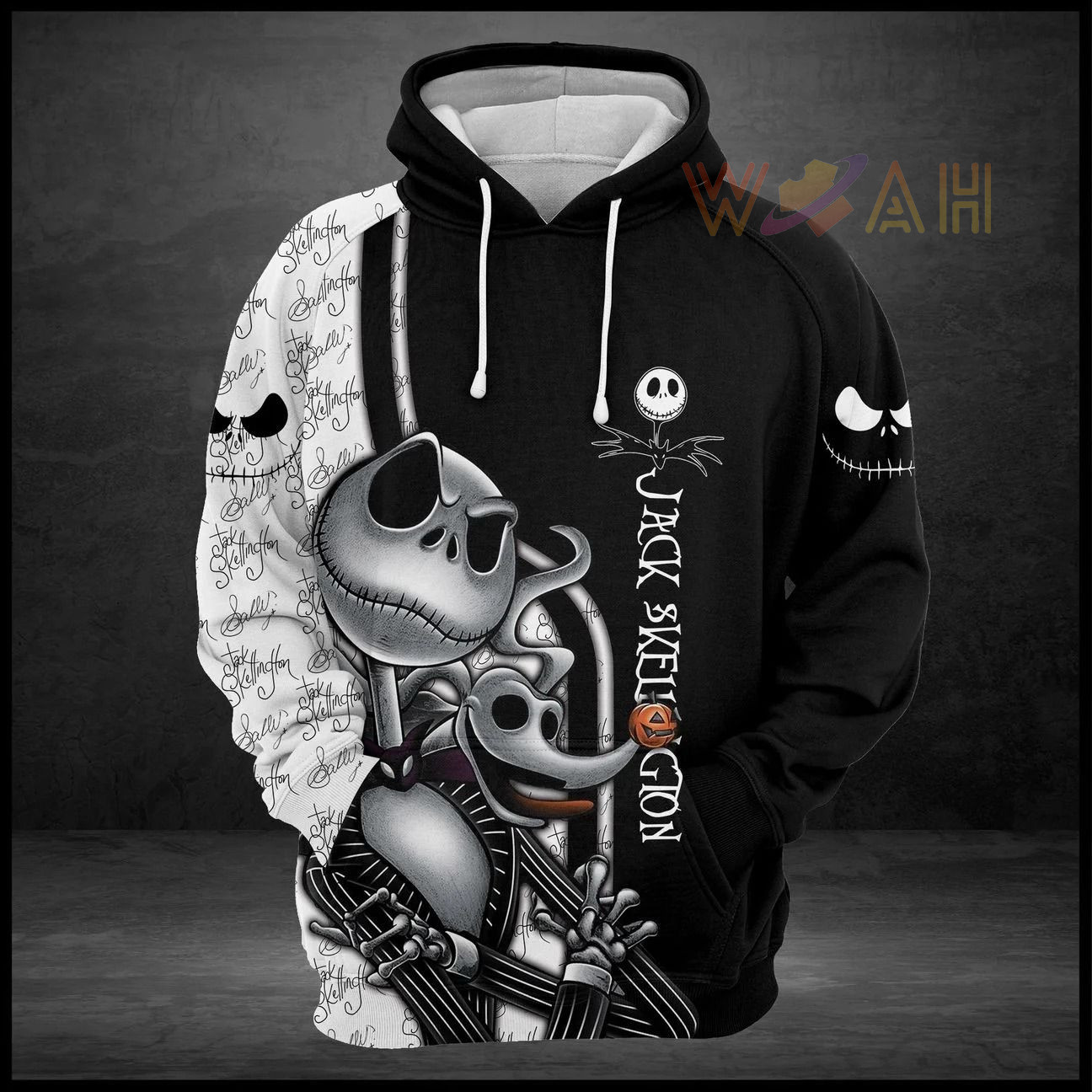 awesome jack skellington all over print 3d hoodie