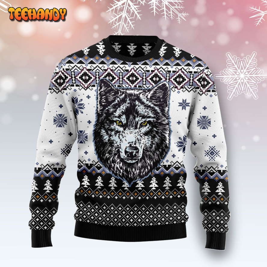 awesome wolf g5105 ugly christmas sweater mzbcj