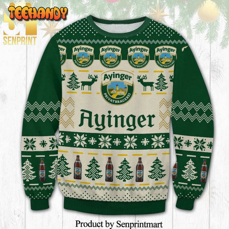 ayinger beer brewery privatbrauerei knitted ugly sweater glk92