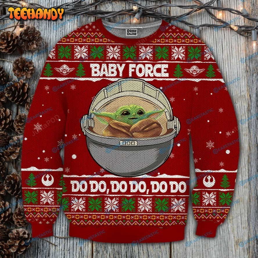 baby force do do do ugly christmas sweater all over print sweatshirt lwik6